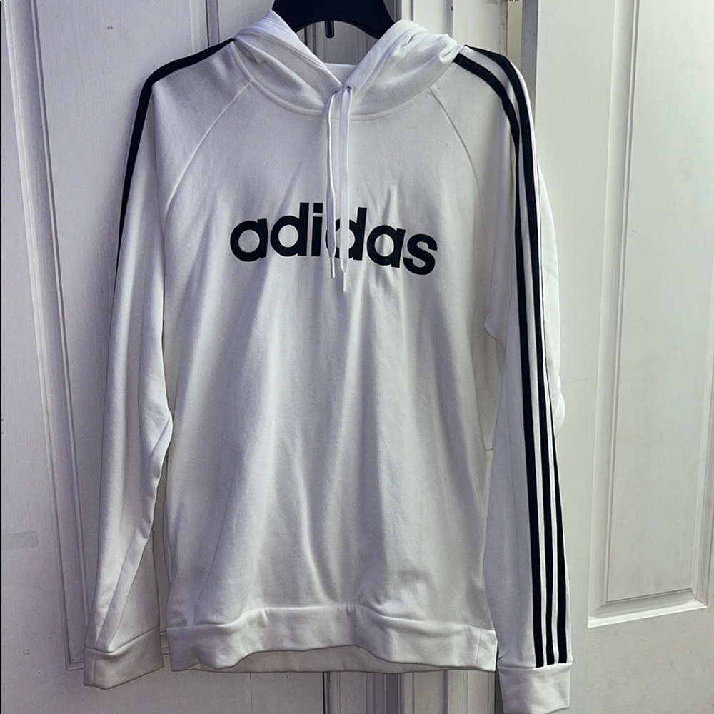 Adidas White Hoodie Size M